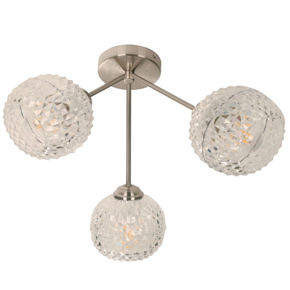 JUST HOME COLLECTION - Lámpara Techo Vidrio Gris 61 cm