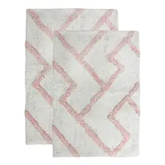 JUST HOME COLLECTION - Set 2 Pisos Baño Prestige 45x65 cm Rosa
