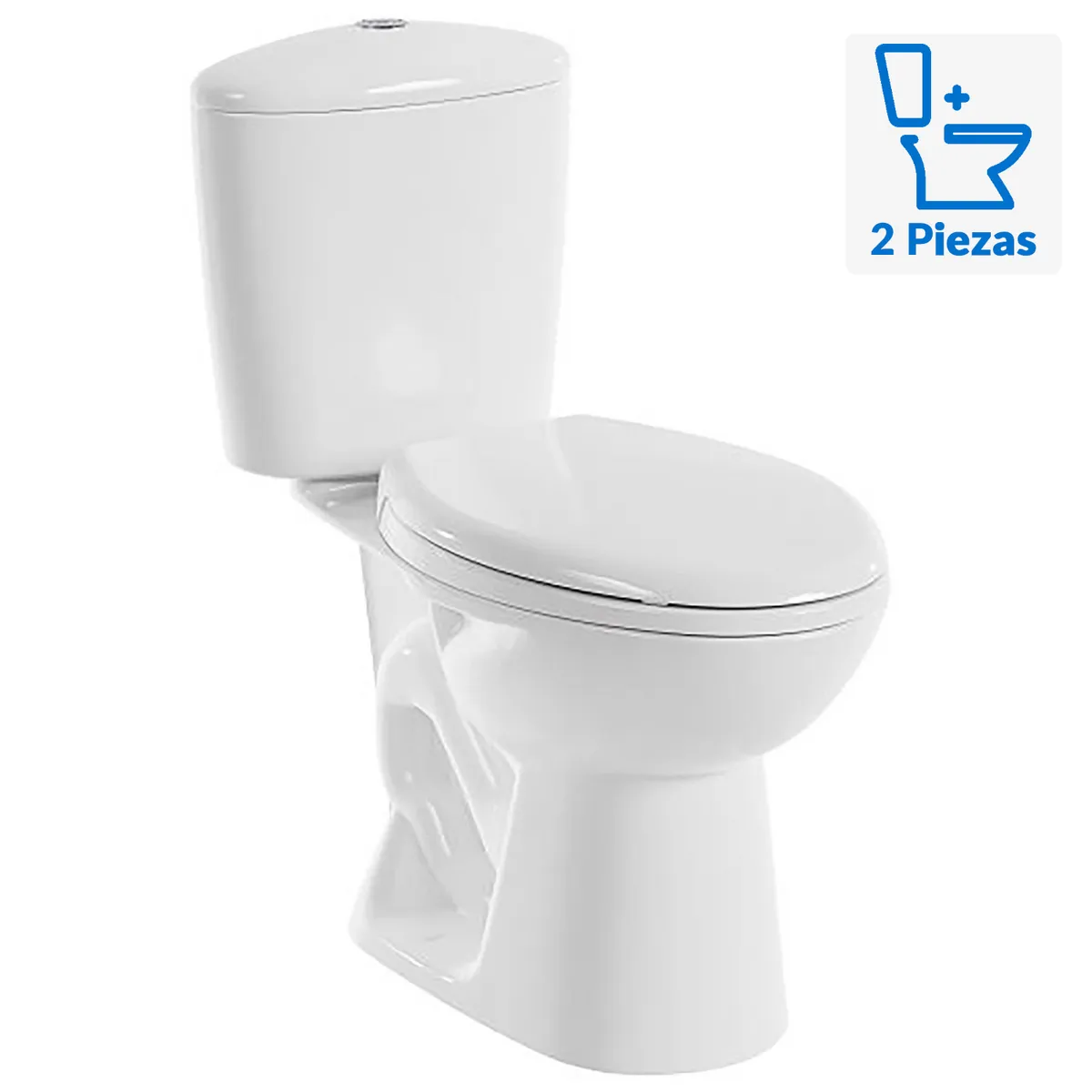 CORONA - Sanitario Two piece a Piso 30,5 cm 4.8 Litros Manantial Blanco