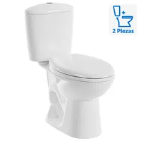 Sanitario Two piece a Piso 30,5 cm 4.8 Litros Manantial Blanco