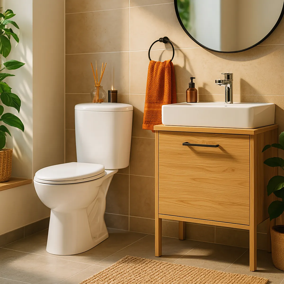 CORONA - Sanitario Two piece a Piso 30,5 cm 4.8 Litros Manantial Blanco