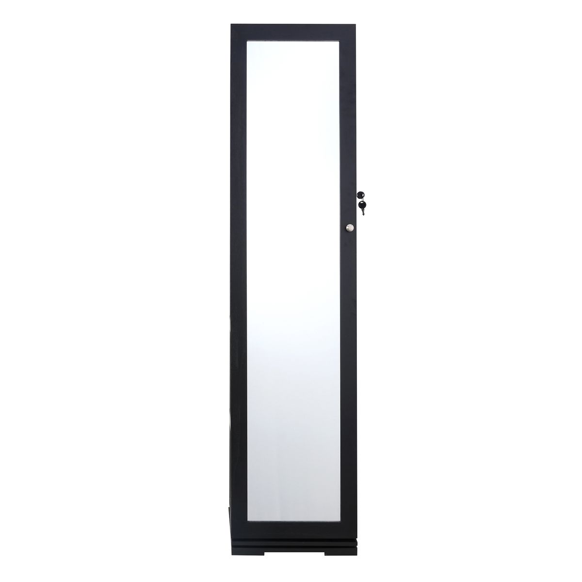 JUST HOME COLLECTION - Espejo Joyero Giratorio Organizador 38x160 cm negro