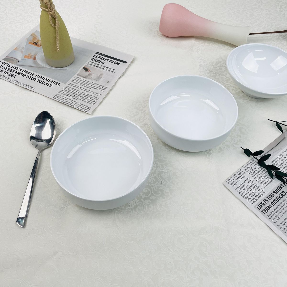 JUST HOME COLLECTION - Bowl Blanco Just Home Collection 600 Ml Para Sopa O Ensalada