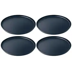 JUST HOME COLLECTION - Set 4 platos 4 Piezas Melamina Negro