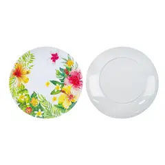JUST HOME COLLECTION - Plato melamina flores 28 cm