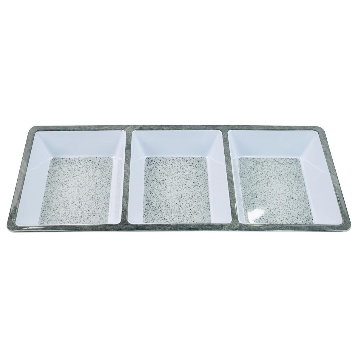 JUST HOME COLLECTION - Fuente Dividida Just Home Collection Gris 3 Divisiones Aperitivos