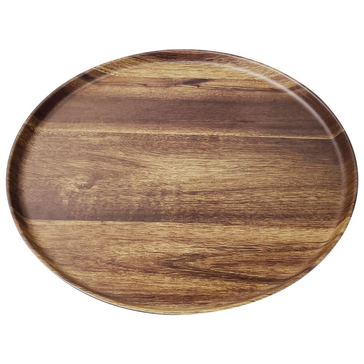 JUST HOME COLLECTION - Plato melamina redondo 38 cm madera / negro