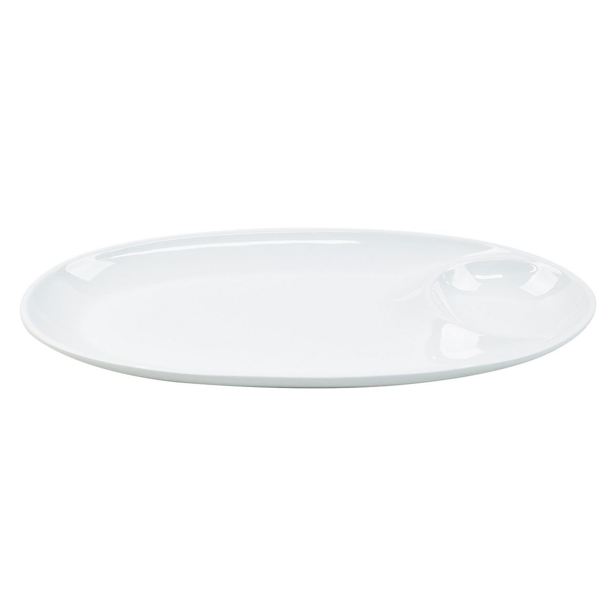 JUST HOME COLLECTION - Plato melamina ovalado blanco