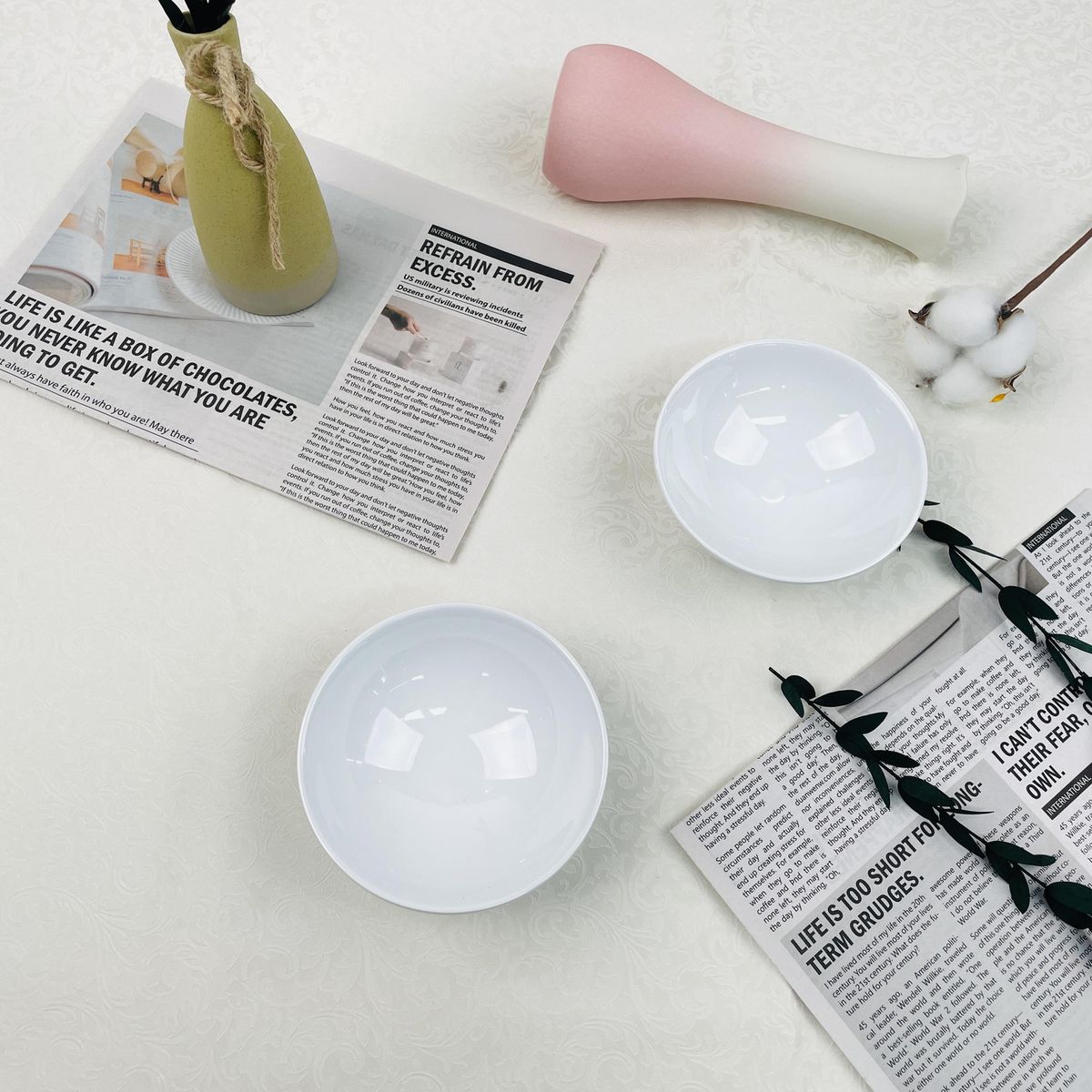 JUST HOME COLLECTION - Bowl melamina blanco redondo