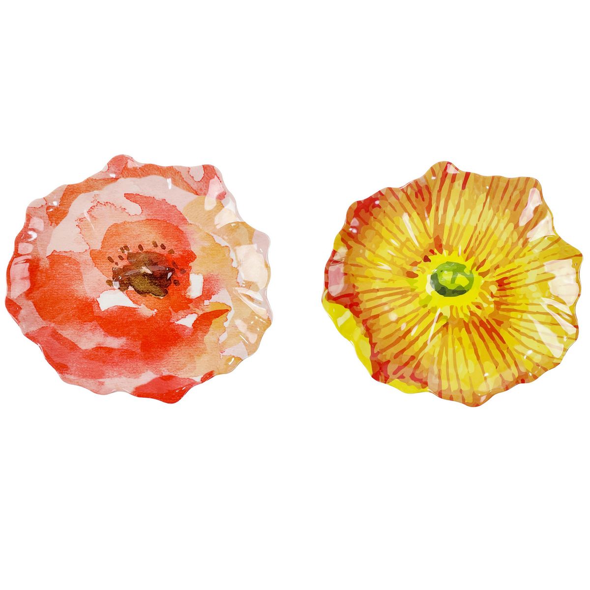 JUST HOME COLLECTION - Plato melamina flor 19x17,6 cm