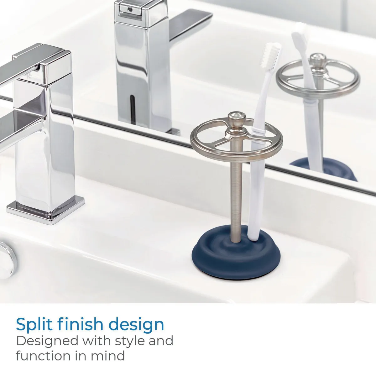 IDESIGN - Portacepillo York Azul Satin