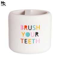 Portacepillo Words Resina Blanco