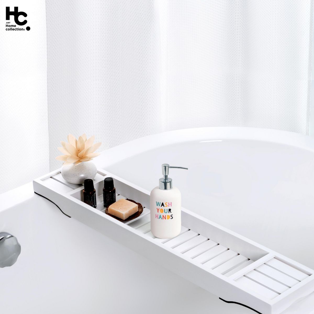 JUST HOME COLLECTION - Dispensador Words Resina Blanco