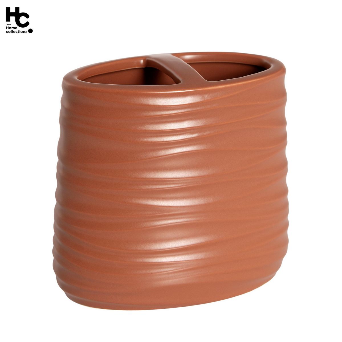 JUST HOME COLLECTION - Portacepillo Ceramic Wavy Terr