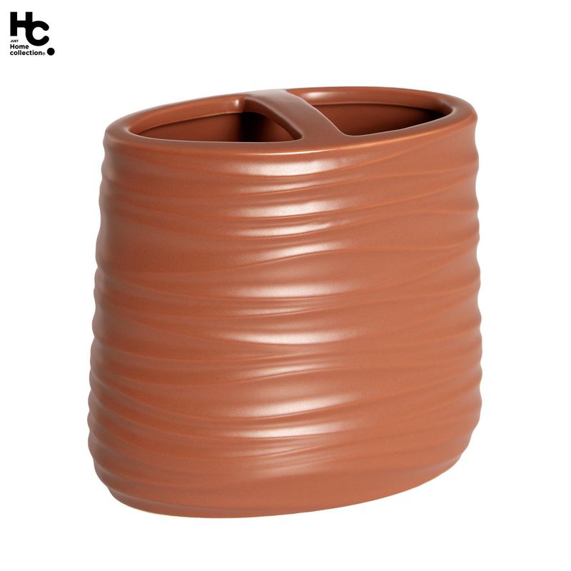 JUST HOME COLLECTION - Portacepillo Ceramic Wavy Terr
