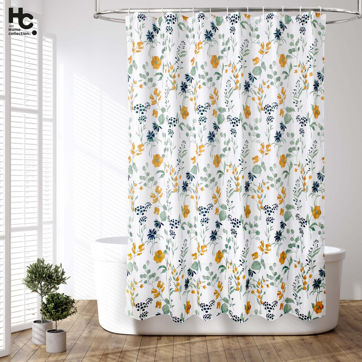 JUST HOME COLLECTION - Cortina Baño Tela Flower 178x180 cm