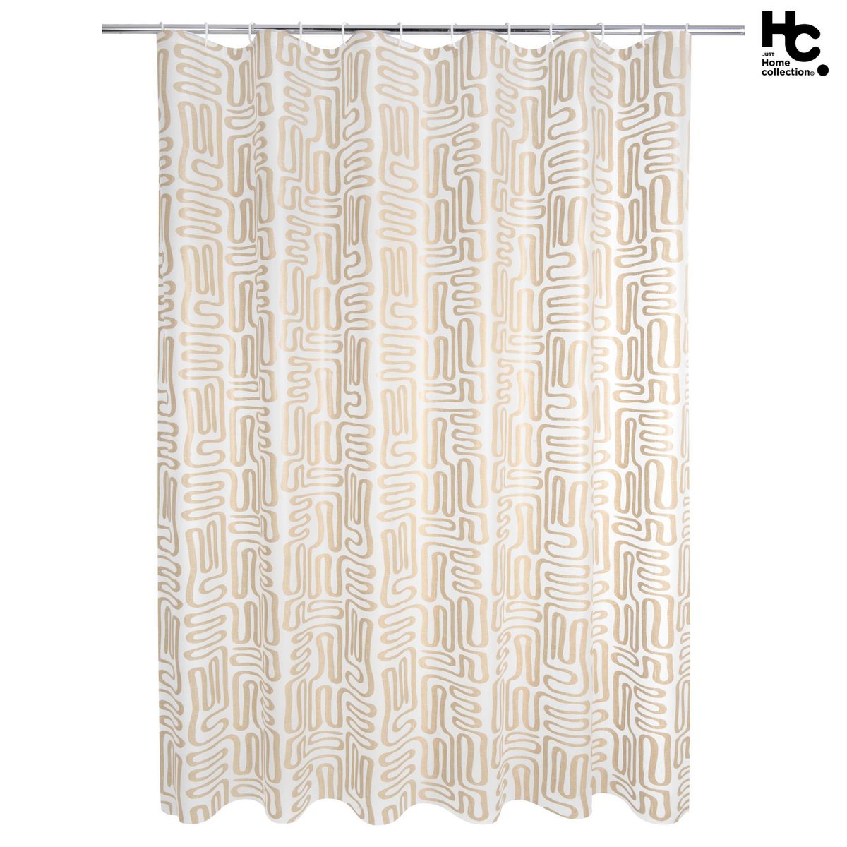 JUST HOME COLLECTION - Cortina Baño 178x180 cm Linea Beige