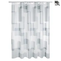 JUST HOME COLLECTION - Cortina Baño 178x180 cm Geo Gris