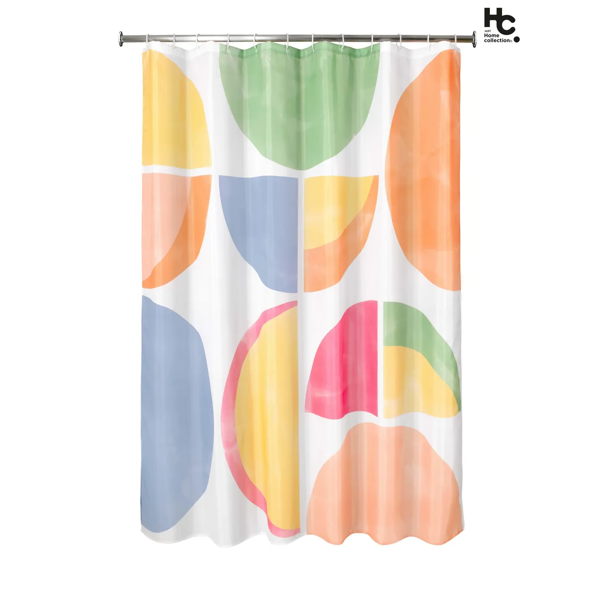 JUST HOME COLLECTION - Cortina Baño Tela Blocks 178x180 cm