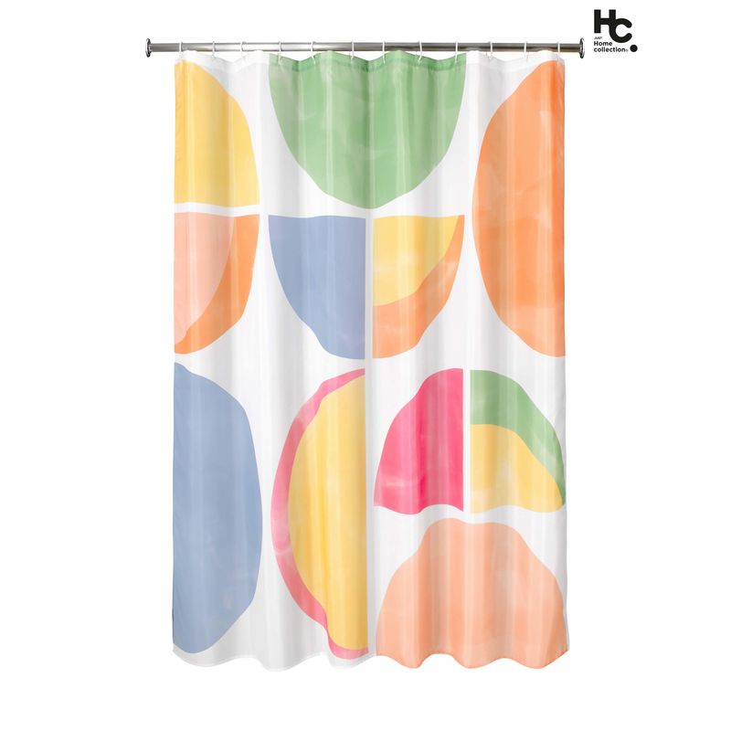 JUST HOME COLLECTION - Cortina Baño Tela Blocks 178x180 cm