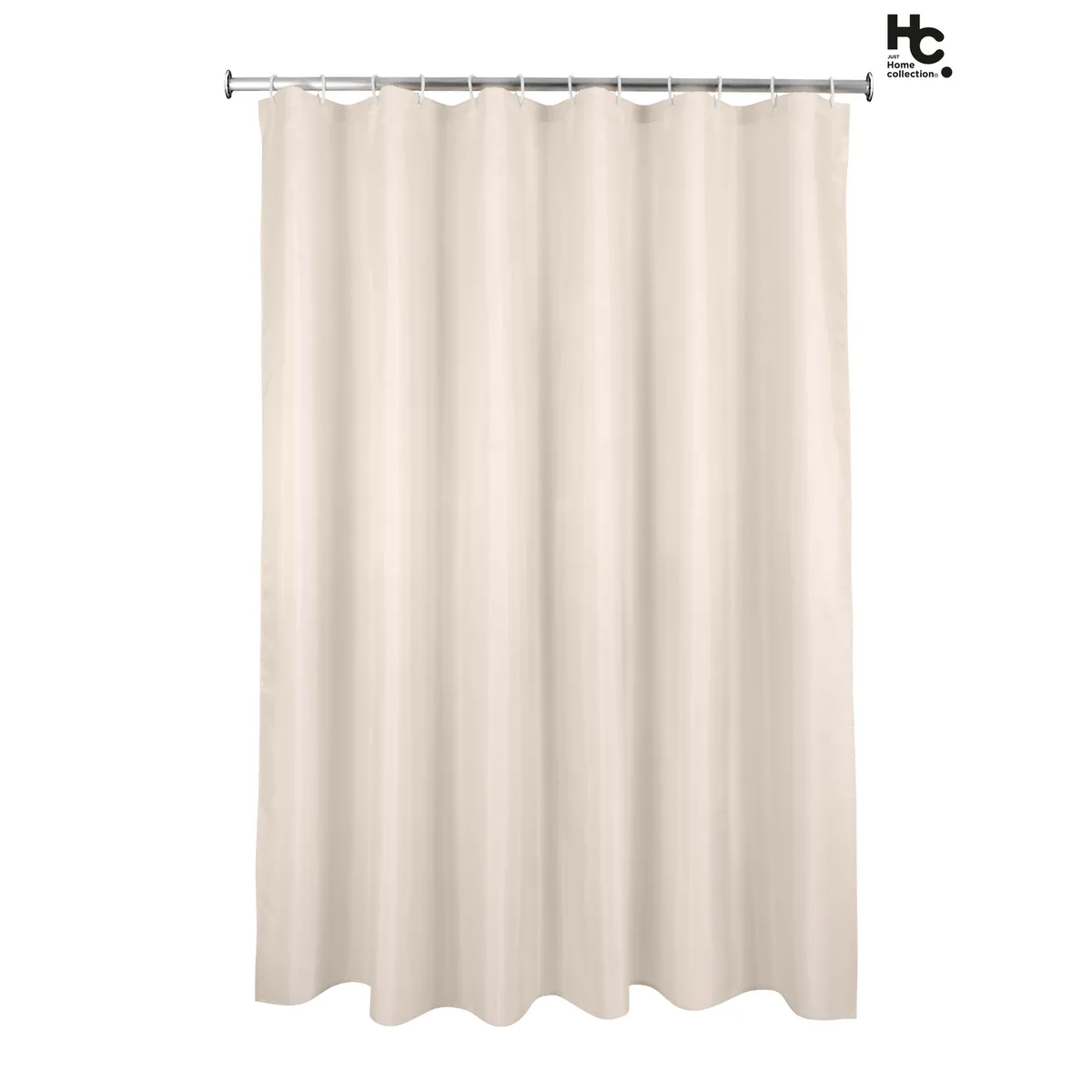 JUST HOME COLLECTION - Cortina Baño Tela Eco 178x180 cm Beige