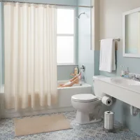 Cortina Baño Tela Eco 178x180 cm Beige