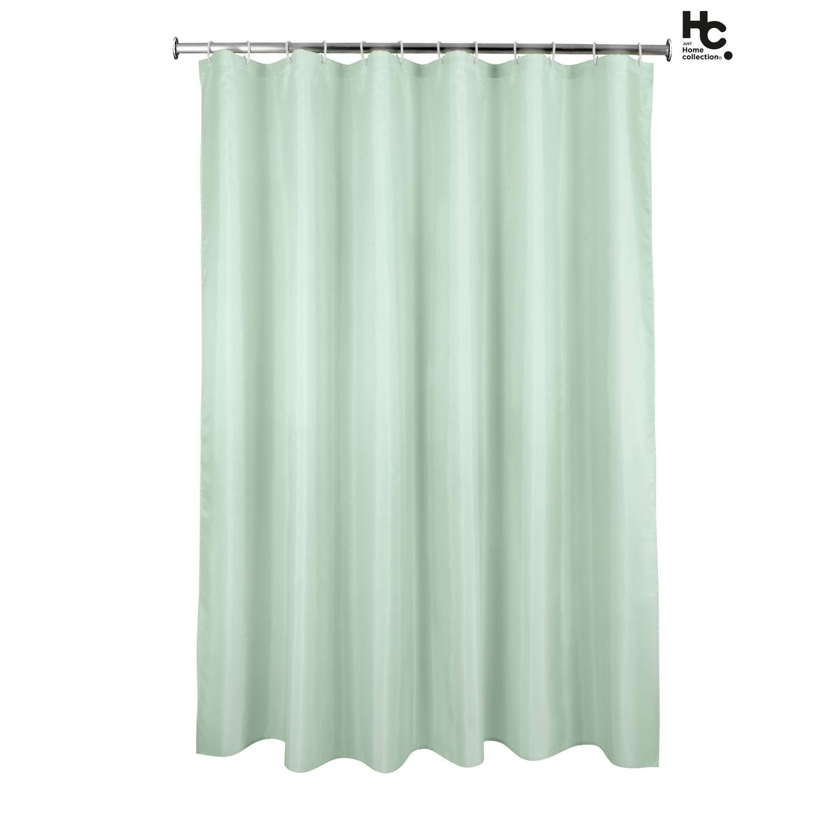 JUST HOME COLLECTION - Cortina Baño Tela Eco 178x180 cm Verde