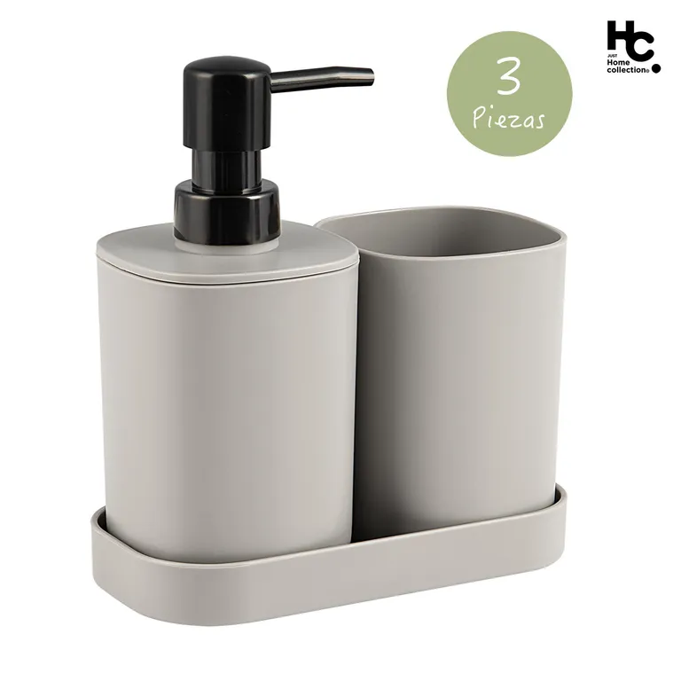 Set 3 Piezas Accesorios Baño Gris