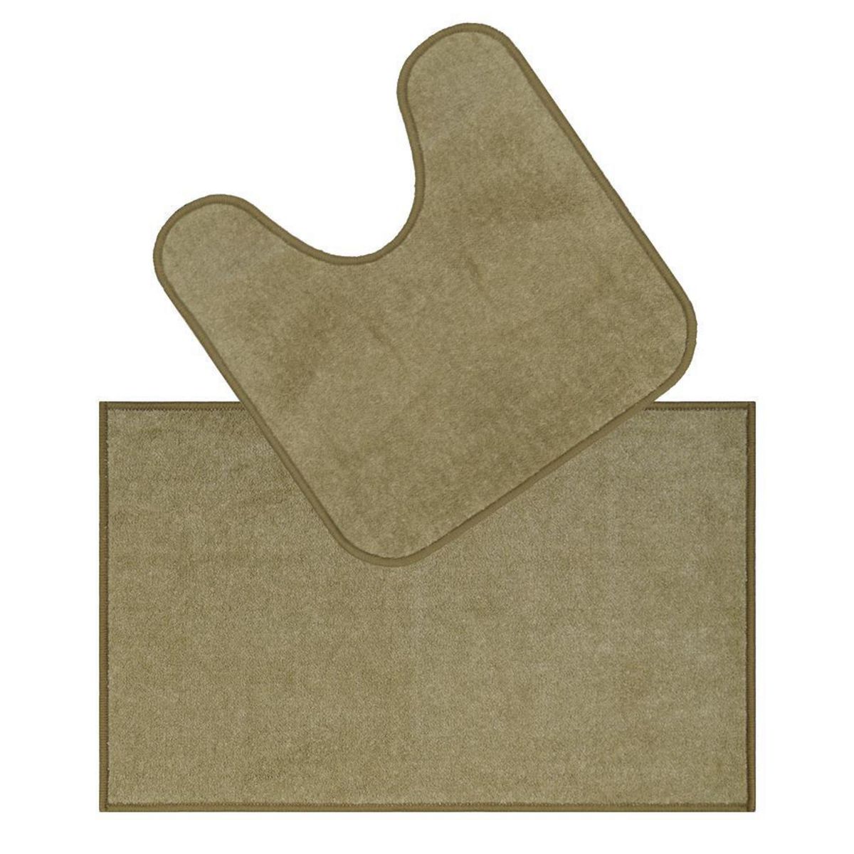 CASA BONITA - Set 2 Tapetes Inodoro 55x80 cm Taupe