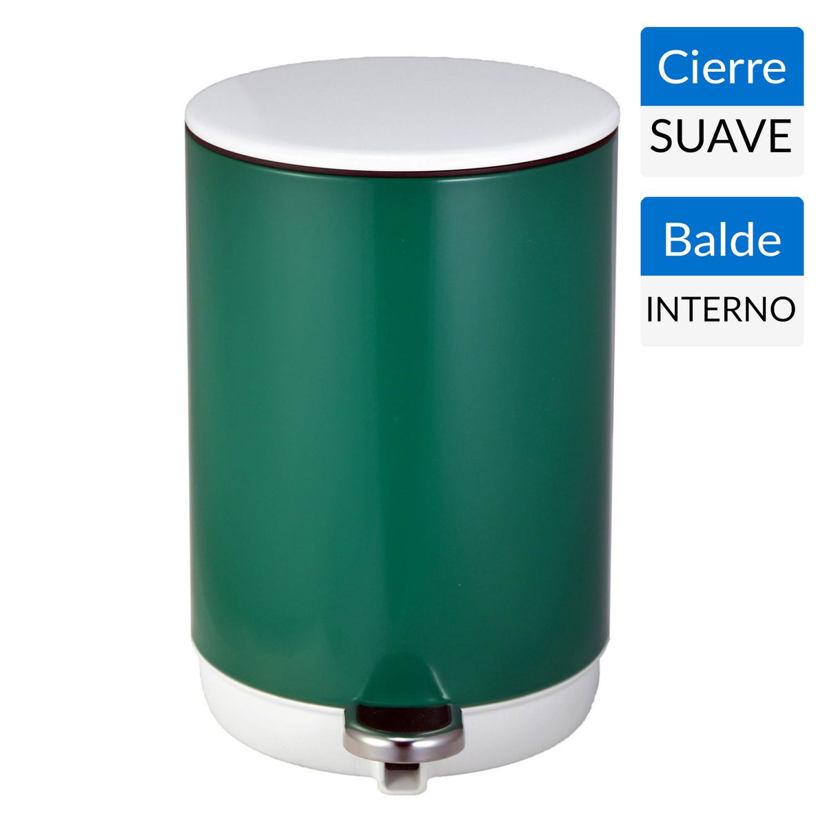 JUST HOME COLLECTION - Papelero 5 Litros Metal Verde