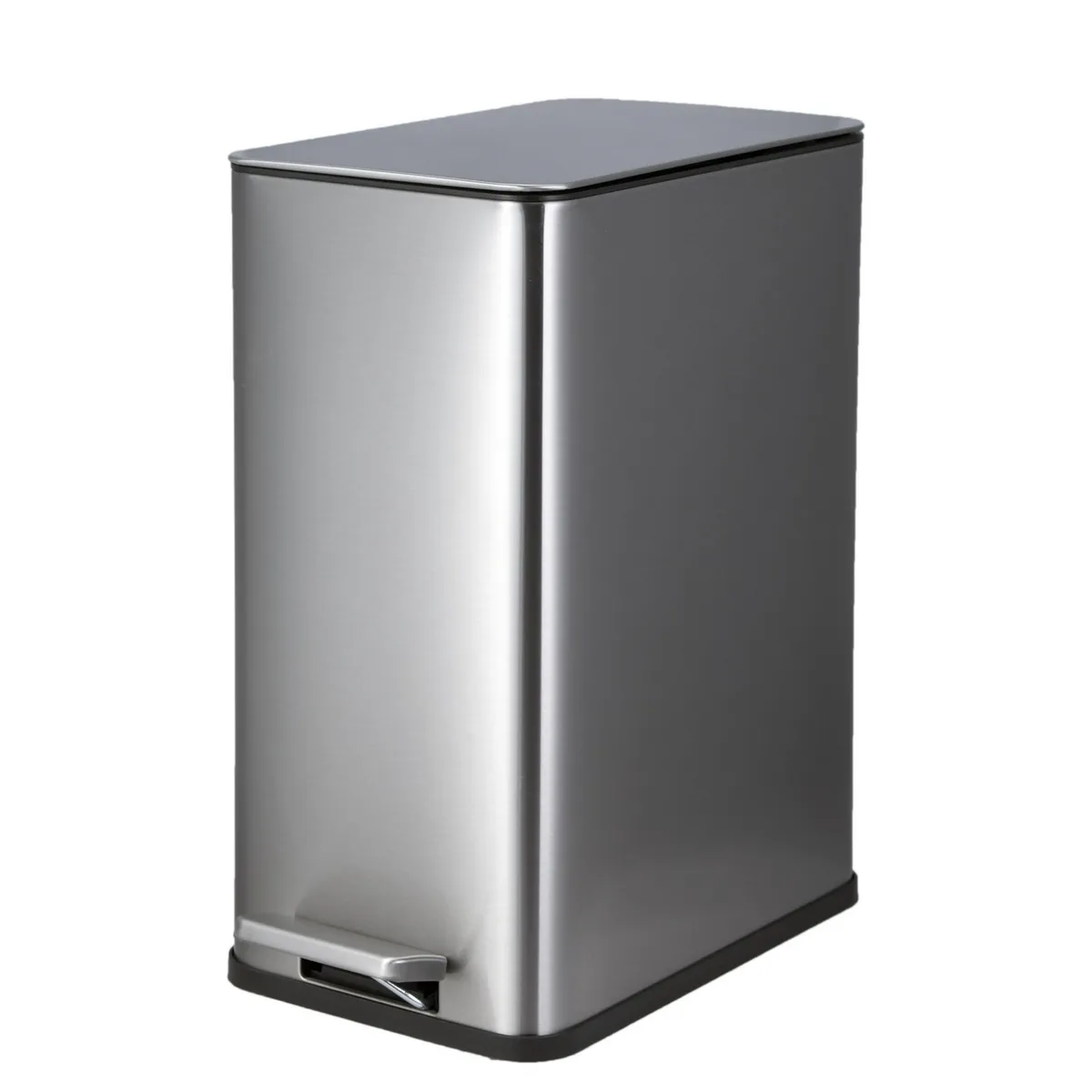 JUST HOME COLLECTION - Papelera 10 Litros Acero Inoxidable Plateado