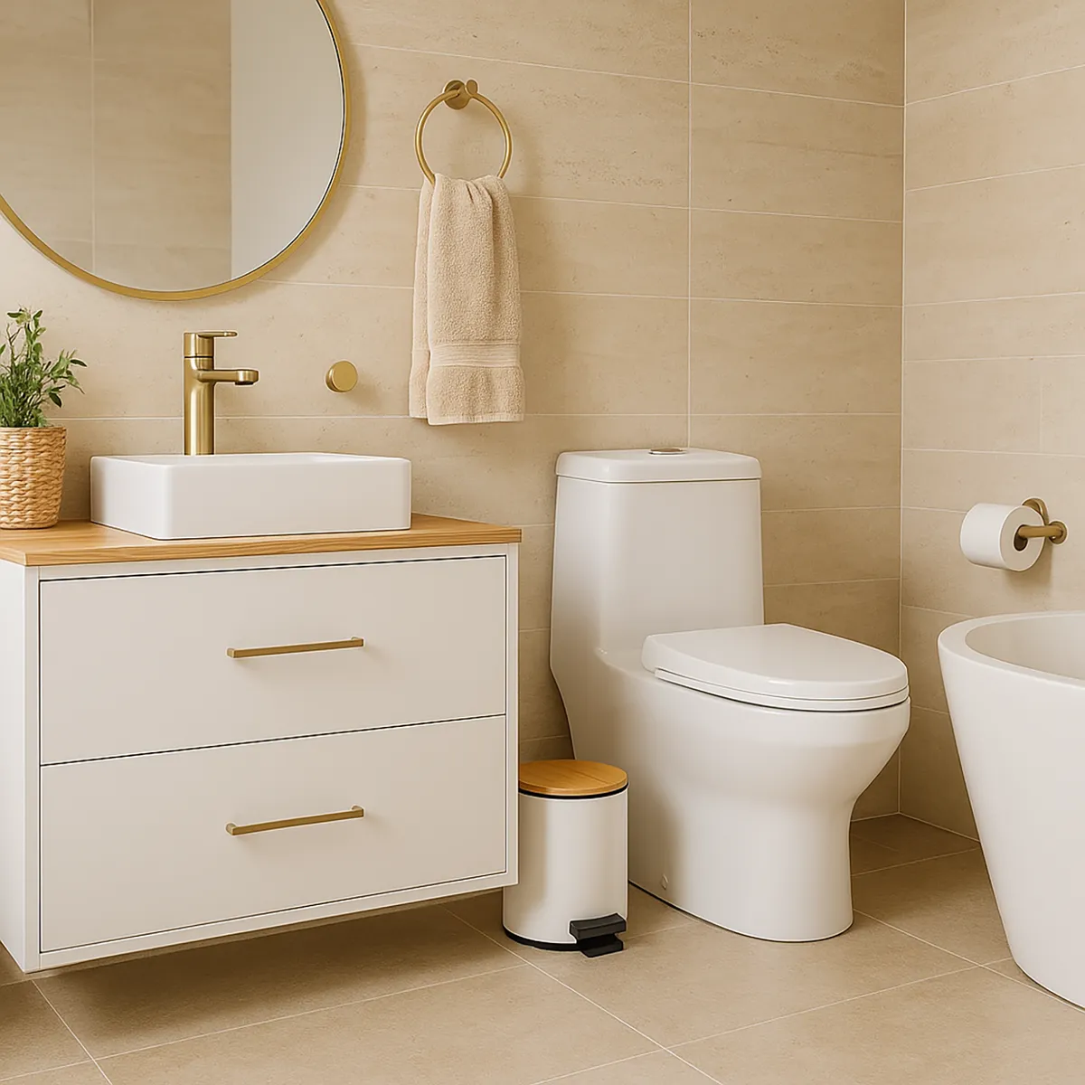 JUST HOME COLLECTION - Papelero 5 Litros Metal Blanco