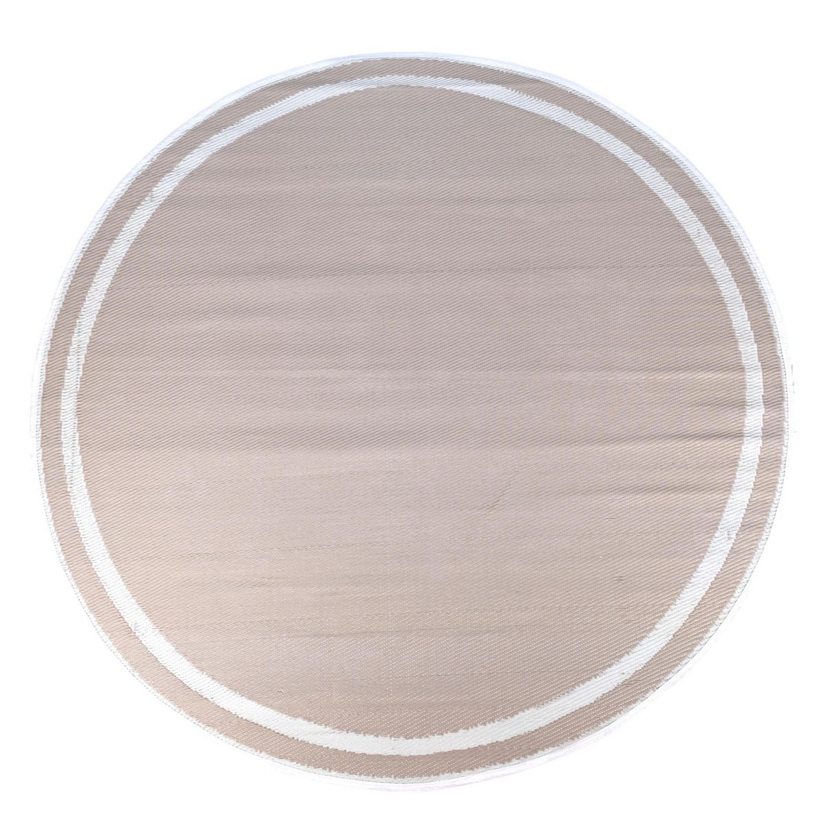 JUST HOME COLLECTION - Alfombra Clásico 180x180 cm Polipropileno Beige; Blanco