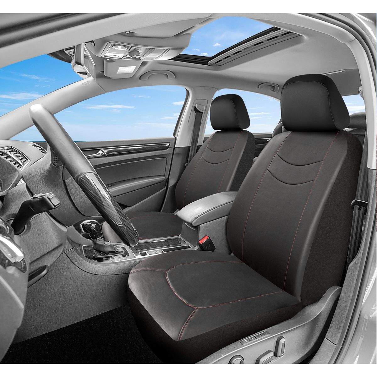 AUTOSTYLE - Cubre Asientoo 9 Personas Rojo Pvc Autos