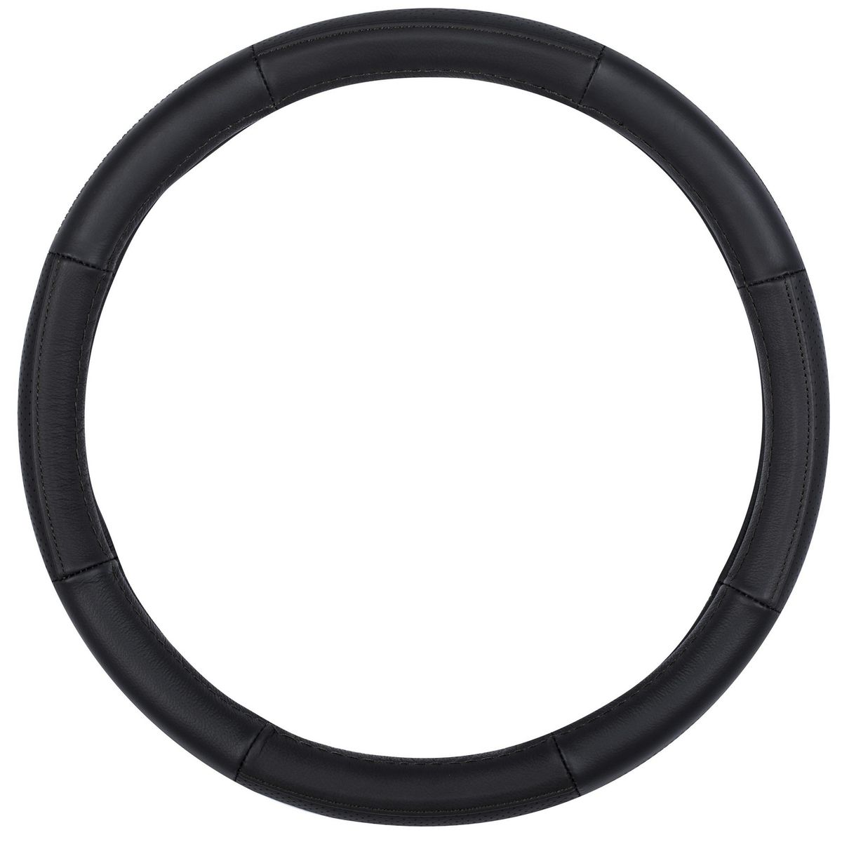 AUTOSTYLE - Cubre volante Ecocuero 38 cm Negro/Gris