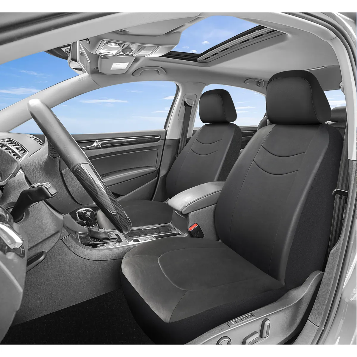 AUTOSTYLE - Cubre Asiento 13 Personas Negro Pvc Autos