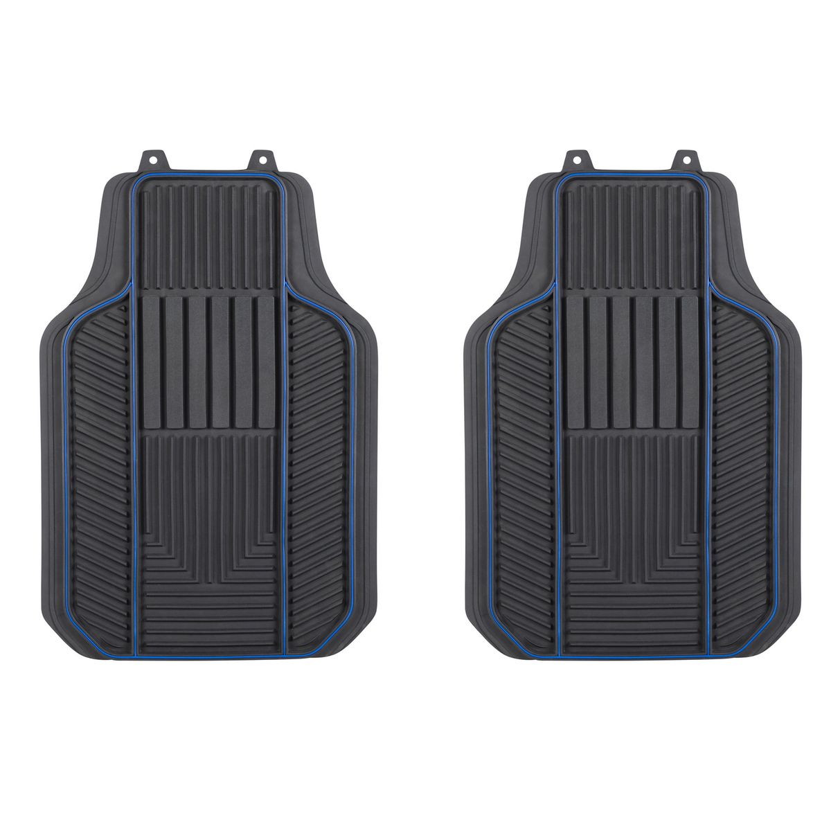 AUTOSTYLE - Cubre piso 3 piezas negro y azul pvc L