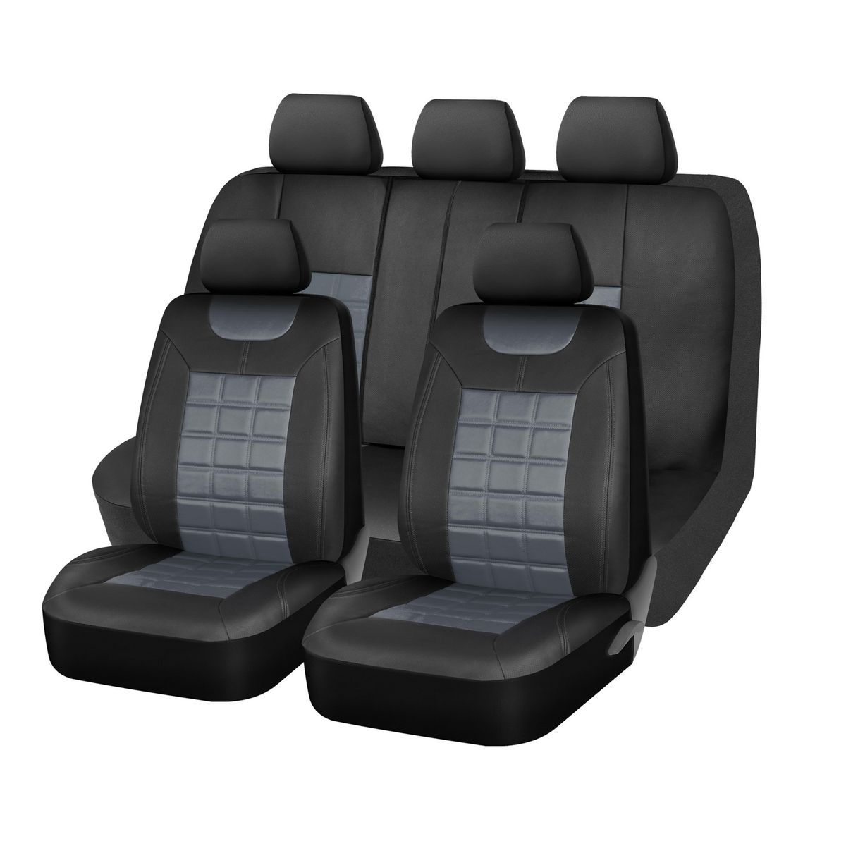 AUTOSTYLE - Cubre Asiento 9 Personas Negygris Pvc