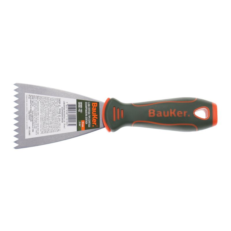 BAUKER - Espátula Ranurada 0,25 pulg M/Plástico