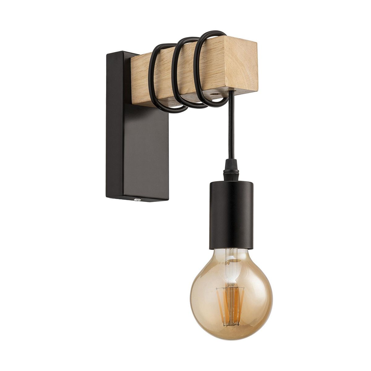 JUST HOME COLLECTION - Pack 2 Apliqué Vintage Colgante Vidrio Negro