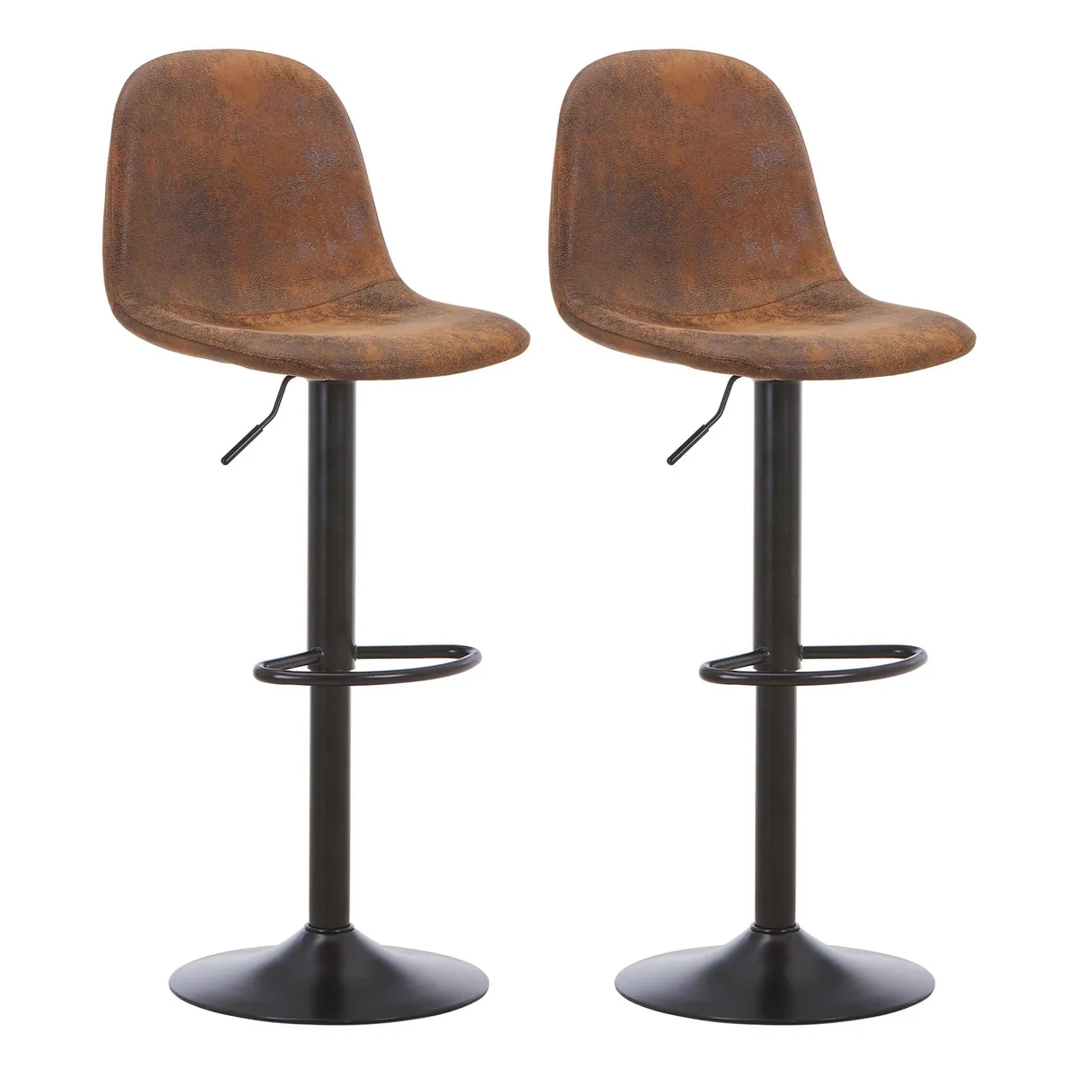 JUST HOME COLLECTION - Set Sillas Bar Franke Negro/Café 112x41x47 cm
