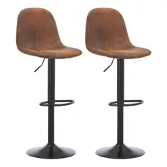 JUST HOME COLLECTION - Set Sillas Bar Franke Negro/Café 112x41x47 cm