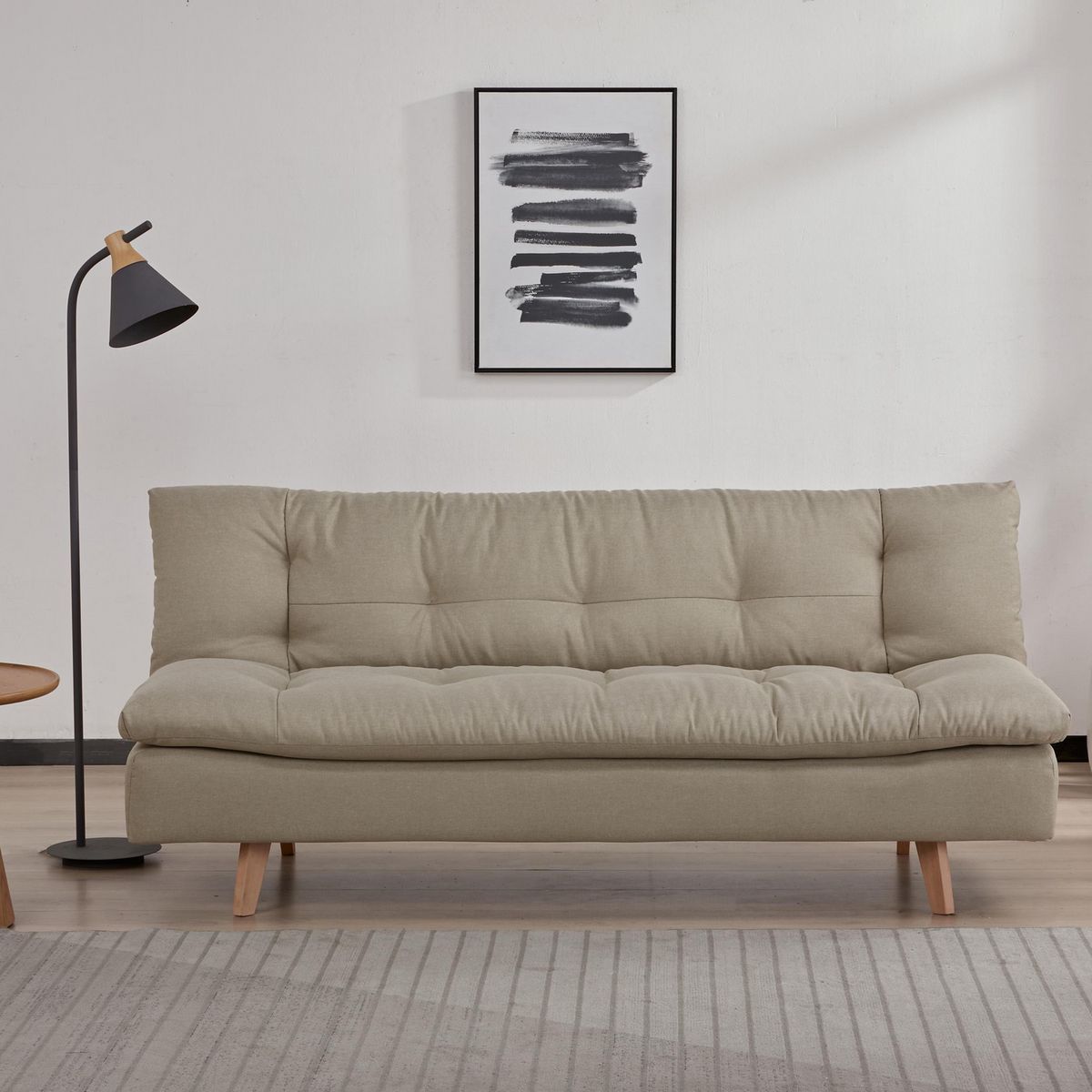 JUST HOME COLLECTION - Futón Elgin Beige 182x91x80 cm