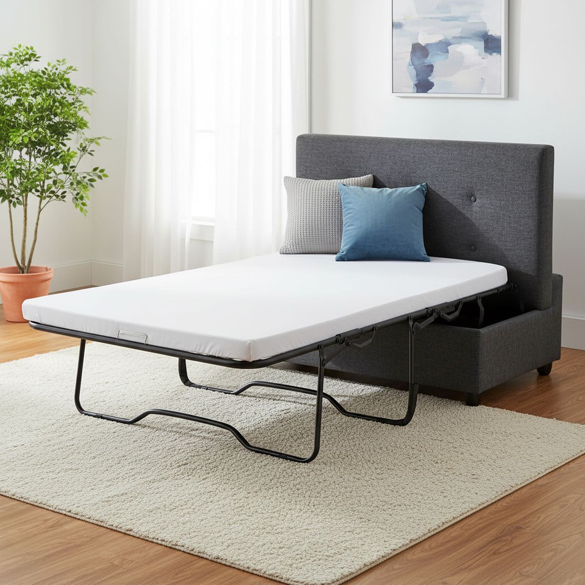 JUST HOME COLLECTION - Banqueta Cama Chaise Gris 118x77x43 cm