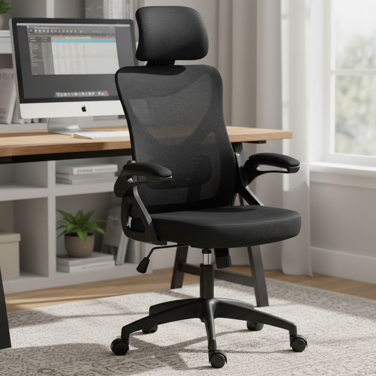 JUST HOME COLLECTION - Silla Escritorio Ejecutiva Dennis Negro