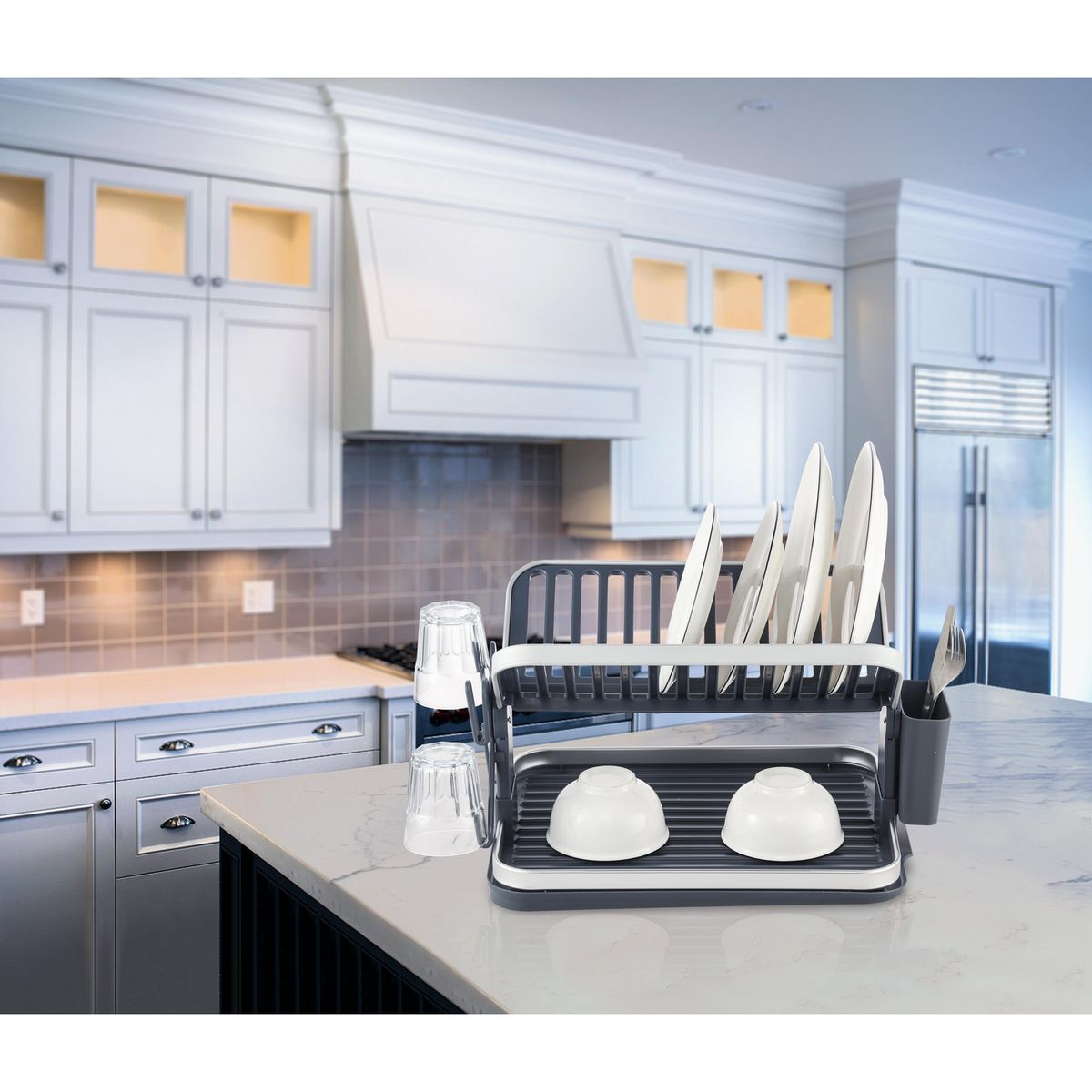 JUST HOME COLLECTION - Secaplatos aluminio extensible