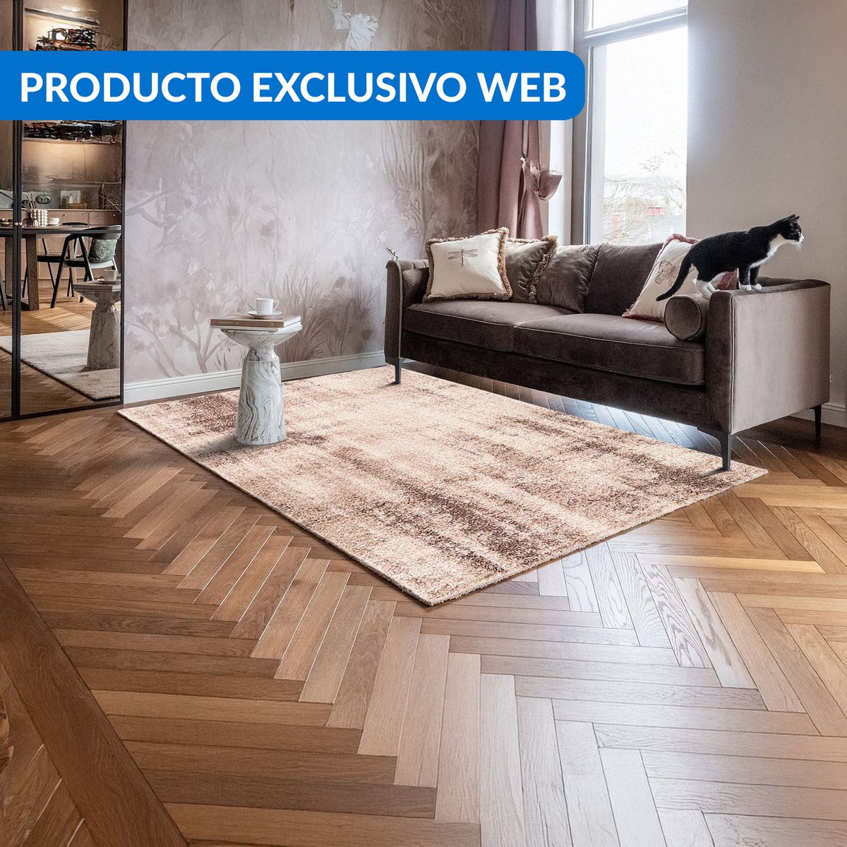 JUST HOME COLLECTION - Alfombra Gipsy Blur 160x230 cm Beige, café