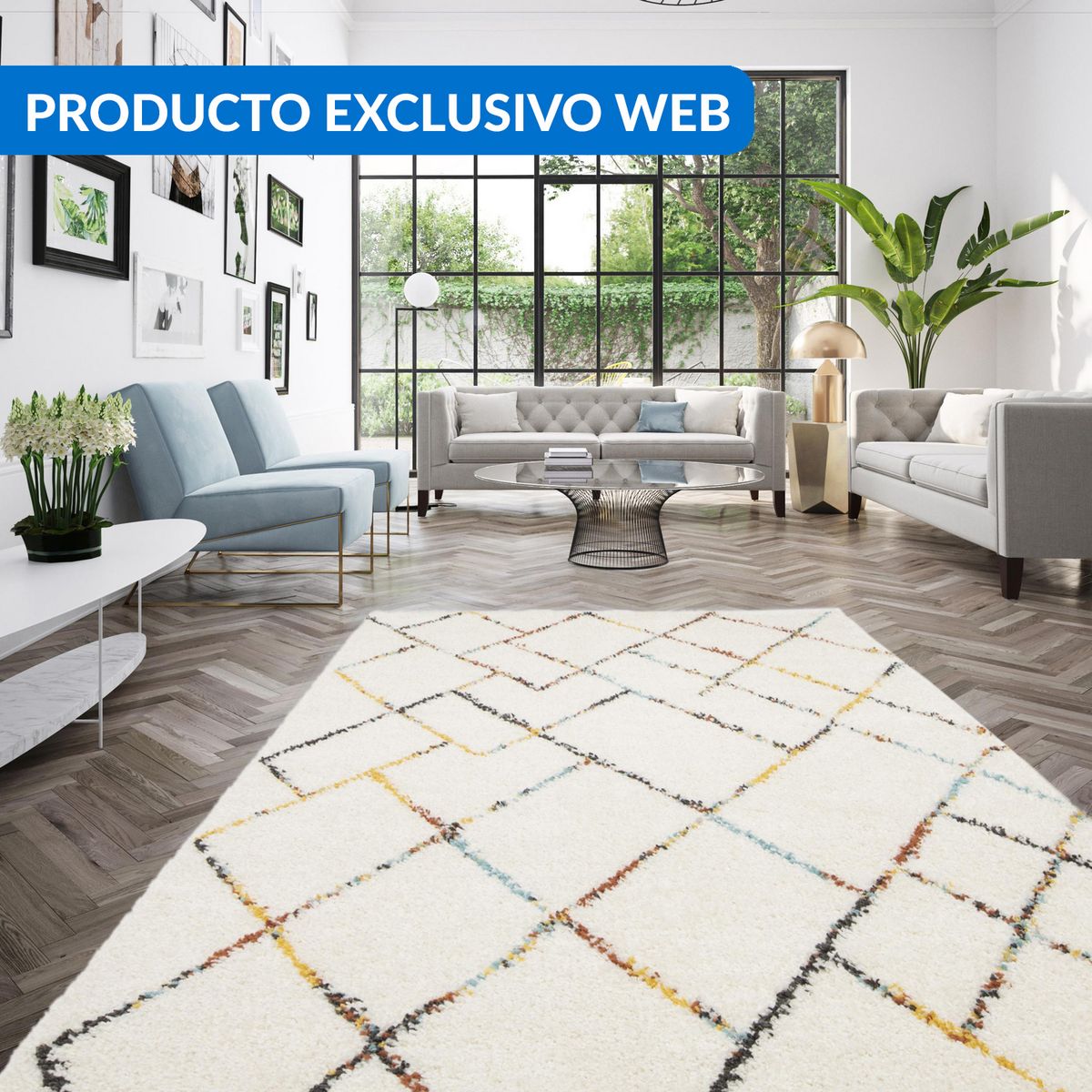 JUST HOME COLLECTION - Alfombra Gipsy Triangulo 160x230 cm Beige