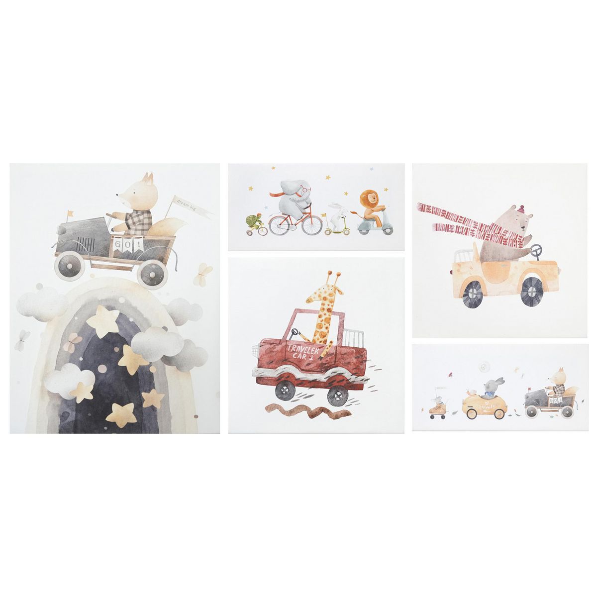 JUST HOME COLLECTION - Set 5 Canvas Kiddo 44.5x2 cm