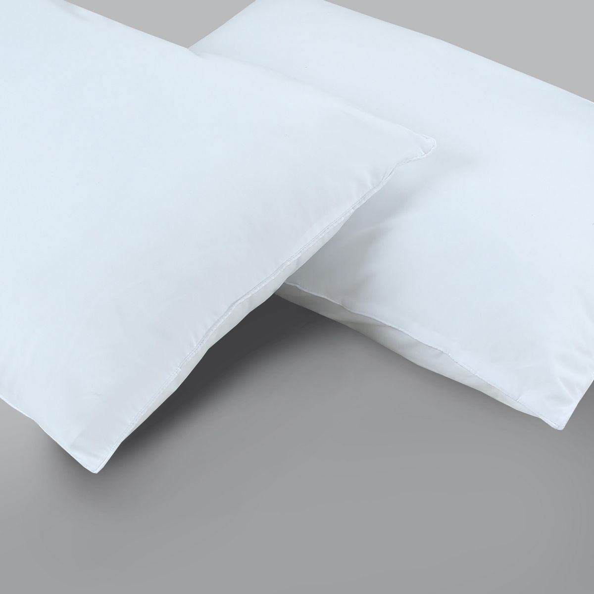 JUST HOME COLLECTION - Pack de 2 Almohadas Blancas de Poliéster para Dormir 50x70 cm